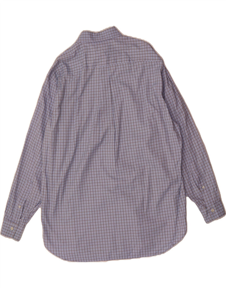 BROOKS BROTHERS Mens Shirt Large Blue Check Cotton Vintage Brooks Brothers and Second-Hand Brooks Brothers from Messina Hembry 