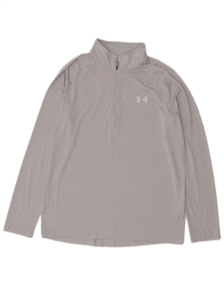 Ανδρική φόρμα πουλόβερ με φερμουάρ Under Armour Top Medium Grey Polyester