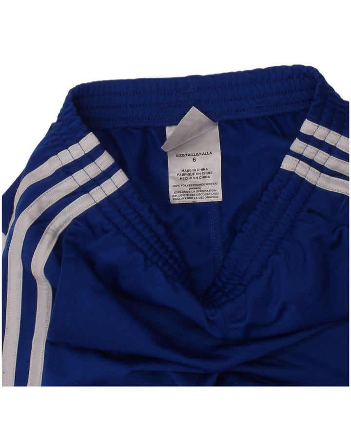 Adidas Boys Tracksuit Trousers Joggers 5-6 Years Blue Polyester