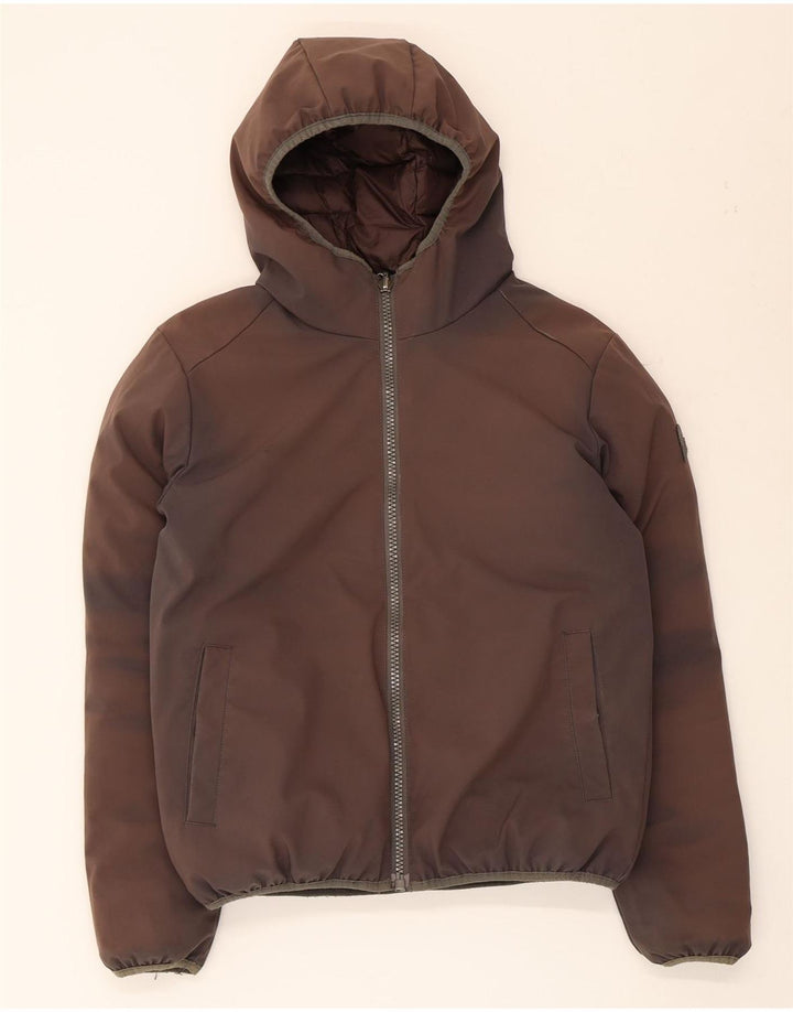 Ανδρικό μπουφάν με κουκούλα Invicta UK 36 Small Brown Polyester