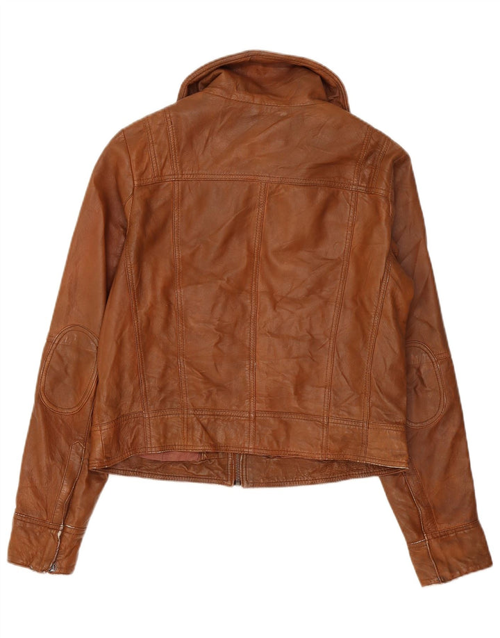 PEPE Jeans Γυναικείο Δερμάτινο Μπουφάν UK 18 XL Καφέ