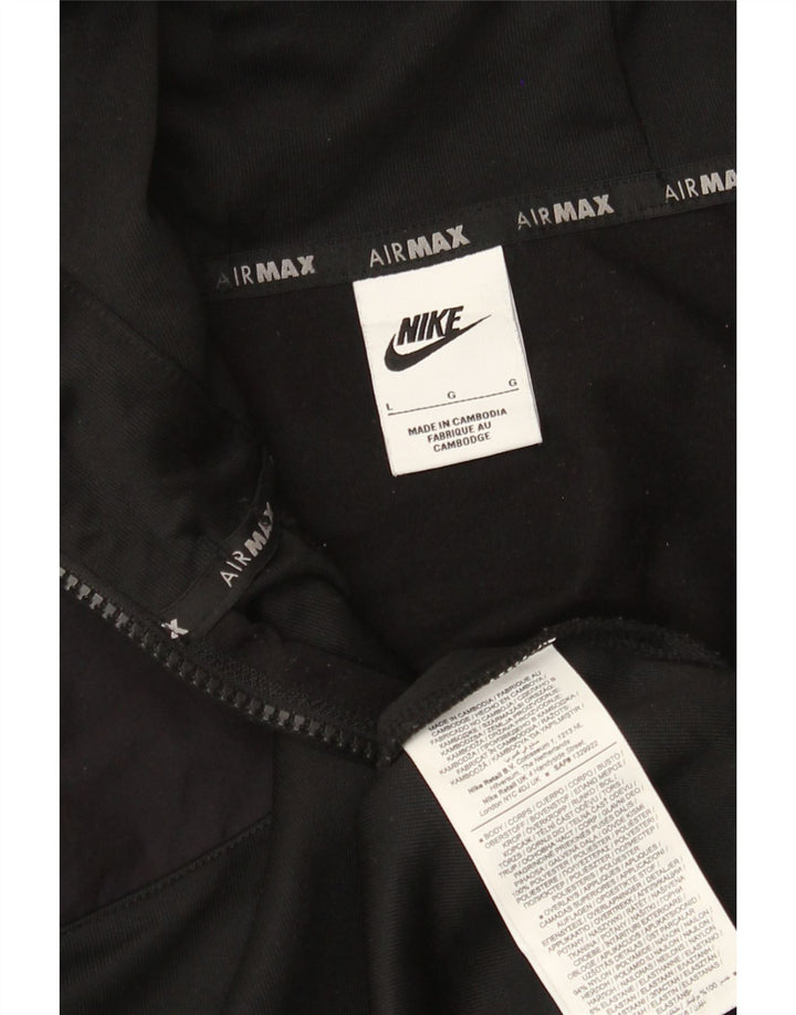 Ανδρικό πουλόβερ με κουκούλα με φερμουάρ Nike μεγάλο μαύρο πολυεστέρα