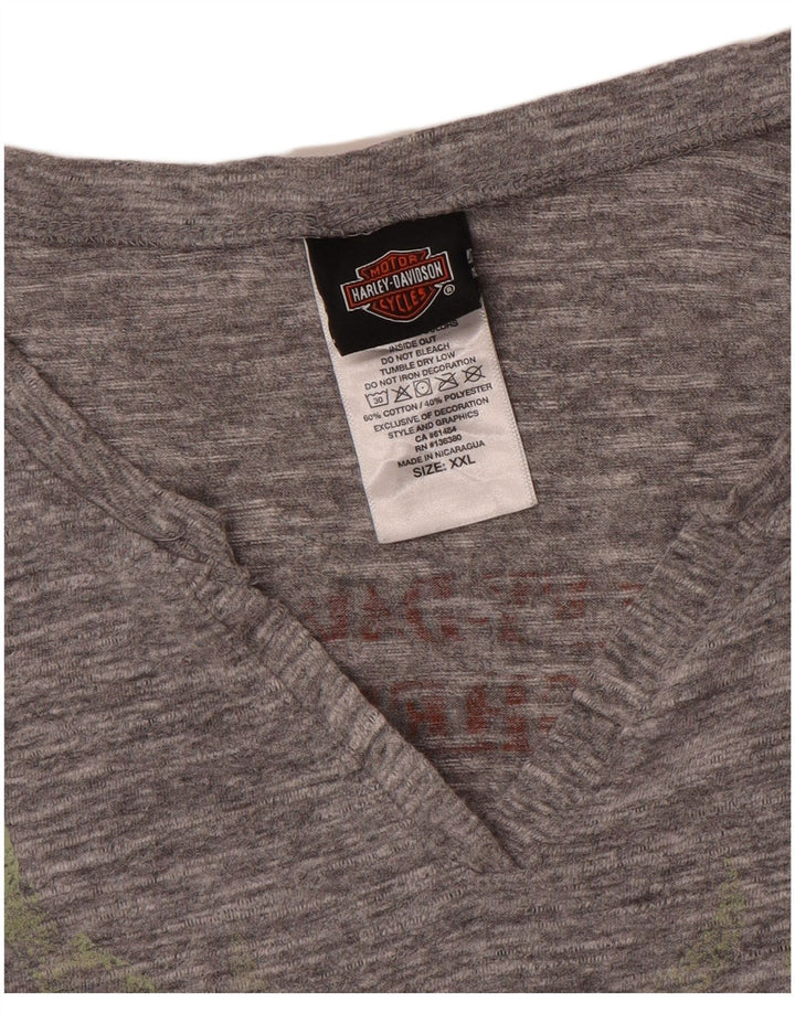 Harley Davidson Ανδρικό γραφικό μακρυμάνικο 2XL βαμβακερό γκρι