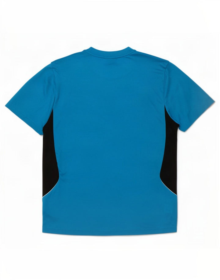 Adidas Ανδρικό T-Shirt Climalite Top Large Blue Colourblock Πολυεστέρας