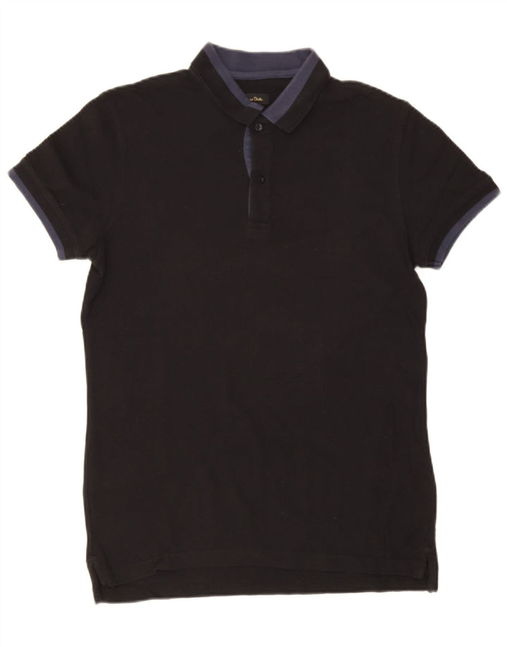 Massimo Dutti Ανδρικό πουκάμισο Polo Casual Fit Μεσαίο Μαύρο
