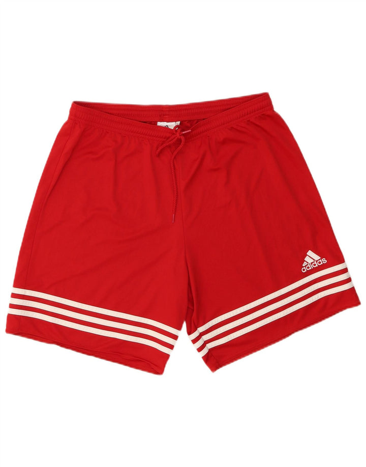 Ανδρικό σορτς Adidas Climalite με μεγάλο κόκκινο πολυεστέρα