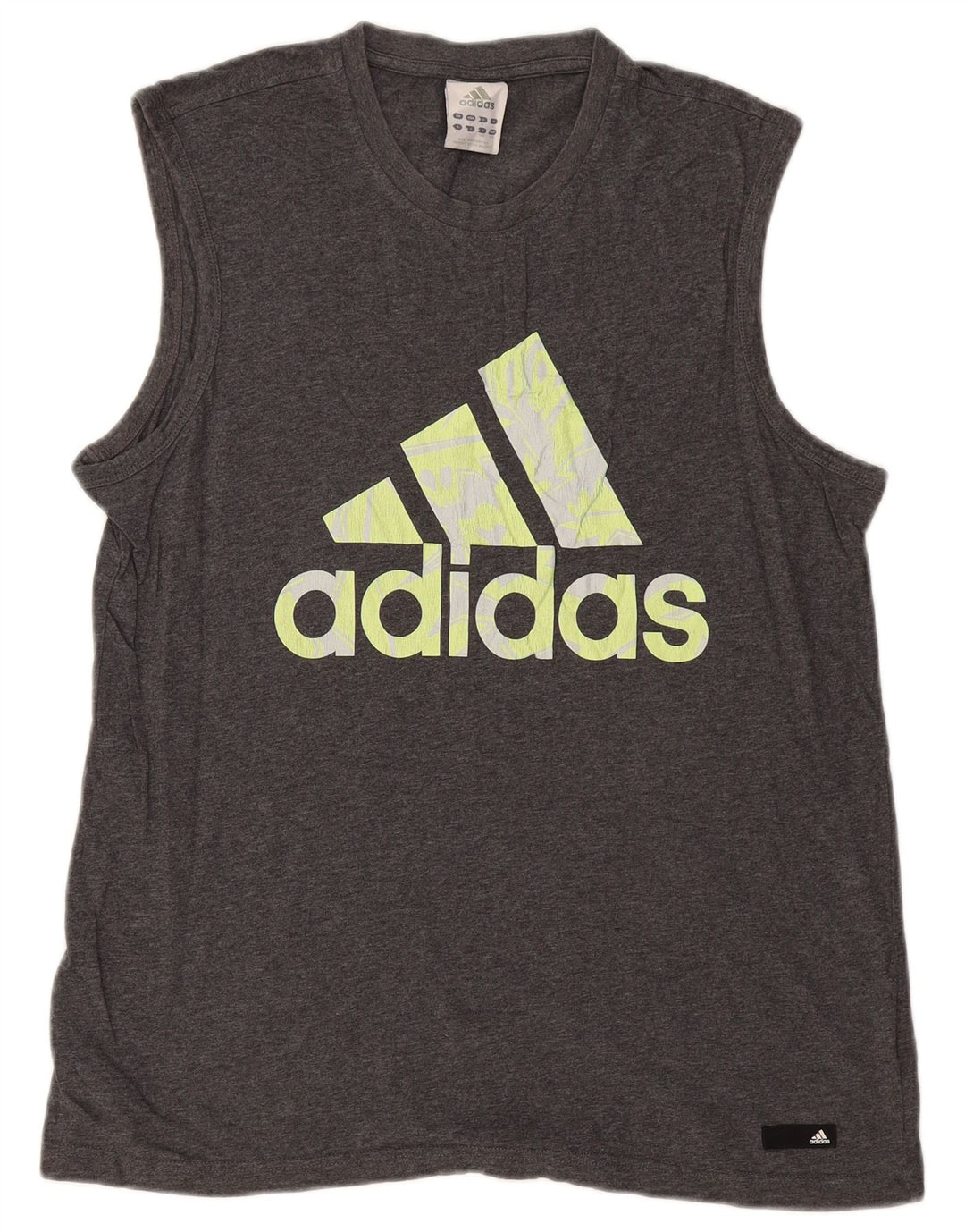 Ανδρικό γραφικό γιλέκο Adidas Μεγάλο βαμβακερό γκρι