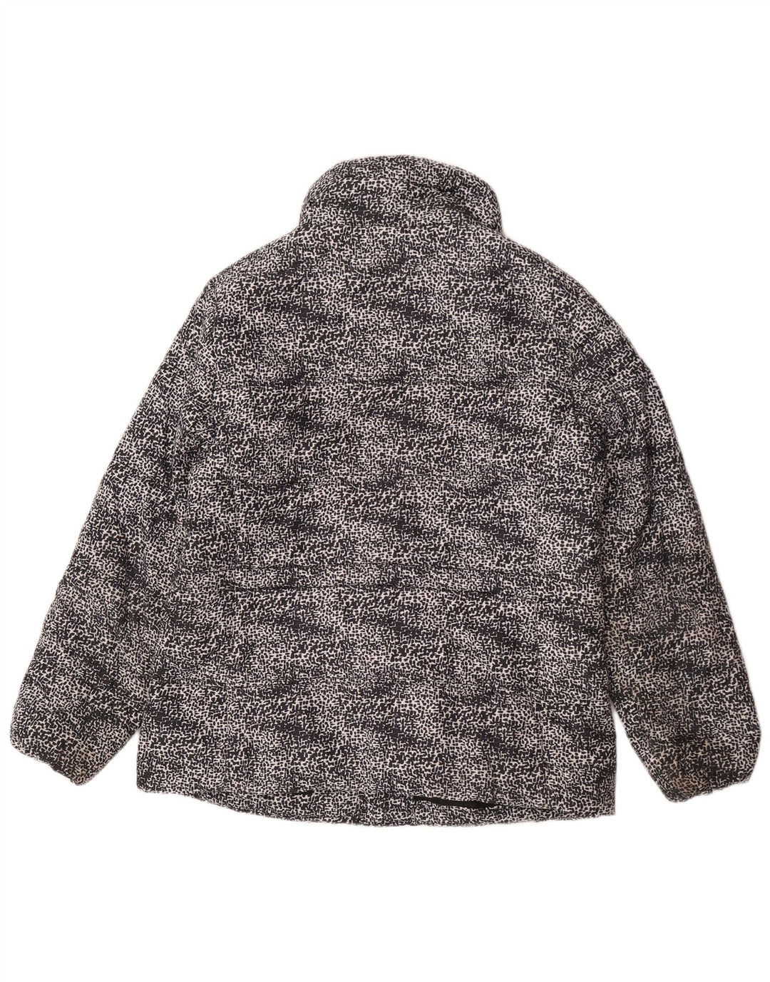 Marks & Spencer Γυναικείο μπουφάν UK 14 Large Black Spotted Polyester