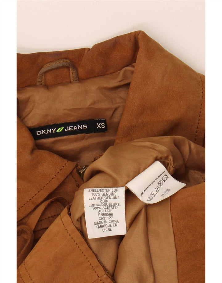 Dkny Γυναικείο Σουέντ Μπουφάν UK 6 XS Μπεζ Δερμάτινο