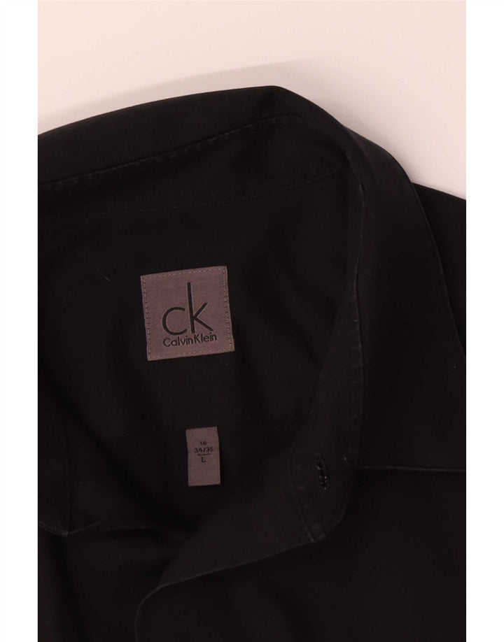Ανδρικό πουκάμισο Calvin Klein Jeans Size 16 Large Μαύρο