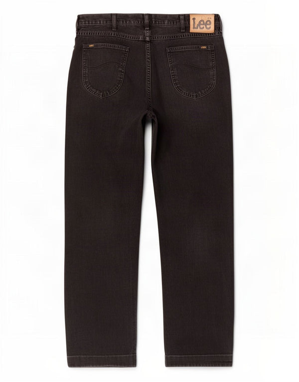 Lee Mens Straight Jeans W36 L28 Μαύρο βαμβακερό
