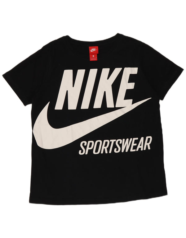 Γυναικείο γραφικό μπλουζάκι Nike Top UK 16 Large Black