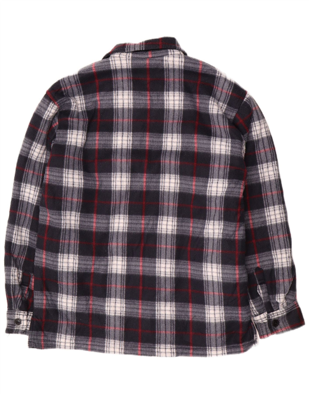 Vintage Ανδρικό Utility Jacket UK 44 2XL Navy Blue Check Cotton