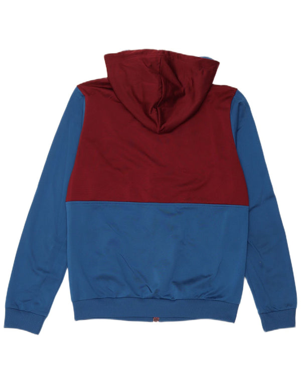 Γυναικείο πουλόβερ με κουκούλα με φερμουάρ Adidas IT 42 Medium Blue Colourblock