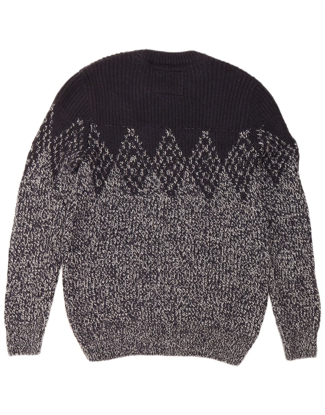 Ανδρικό πουλόβερ με λαιμόκοψη SUPERDRY Μεγάλο Navy Blue Argyle/Diamond