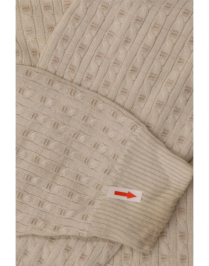 Ανδρικό πουλόβερ με λαιμόκοψη Marks & Spencer Ανδρικό ακρυλικό μεσαίο σε ανοιχτό λευκό