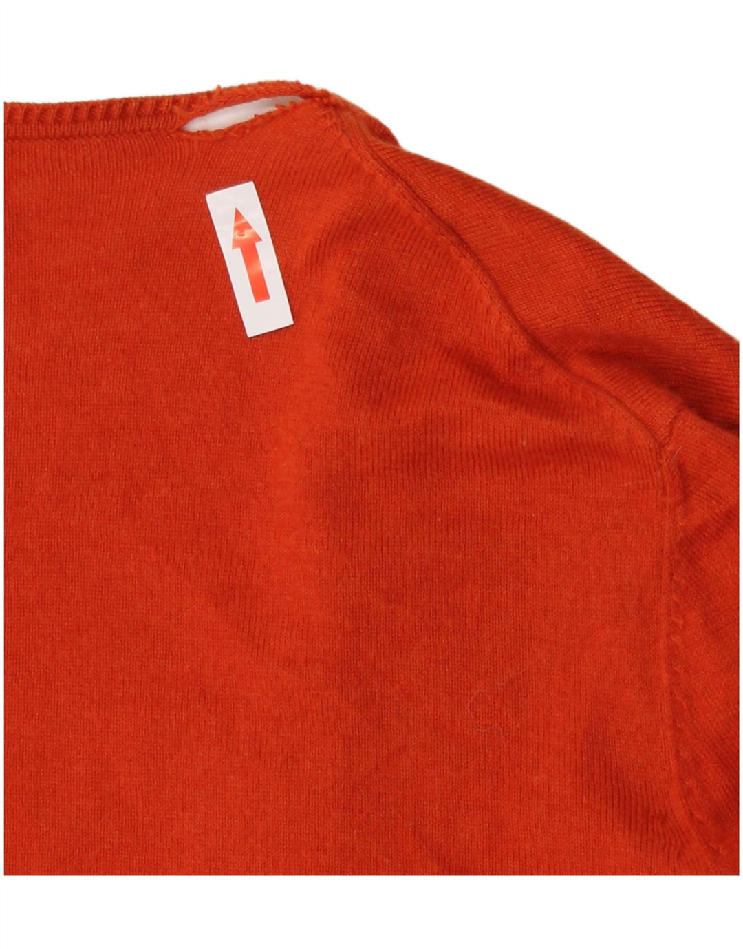 Massimo Dutti Γυναικείο ασύμμετρο ανοιχτό πουλόβερ UK 14 Medium Orange