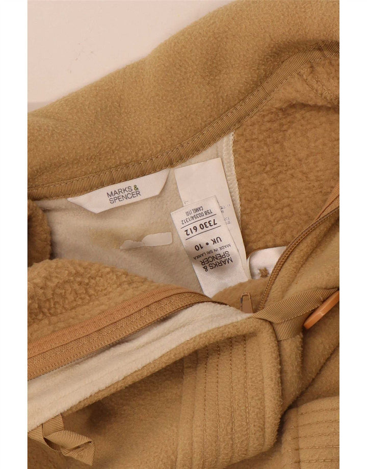 Marks & Spencer Γυναικείο φλις μπουφάν υπερμεγέθη UK 10 Small Beige Polyester