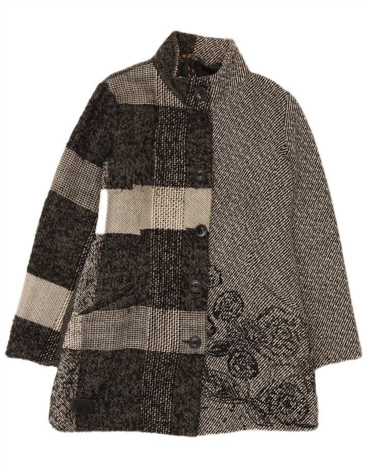 Γυναικείο πανωφόρι Desigual EU 42 Large Grey Floral Polyester