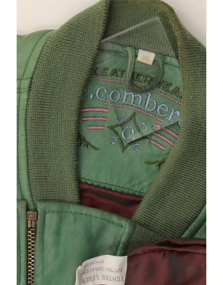 C.Comberti Ανδρικό Δερμάτινο Μπουφάν IT 50 Large Green Leather