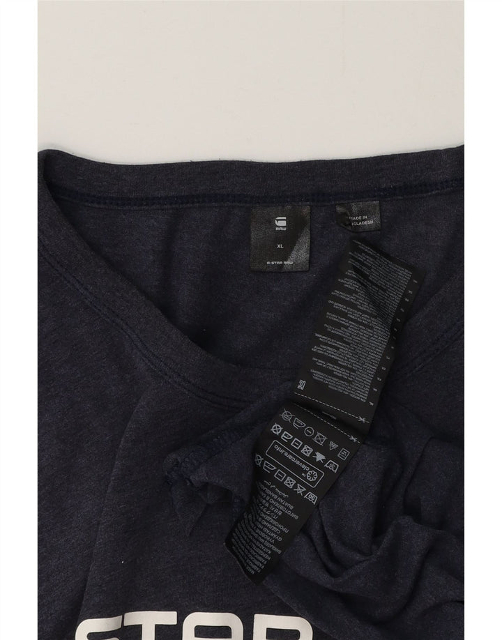 Ανδρικό γραφικό T-Shirt G-STAR Top XL Navy Blue Cotton