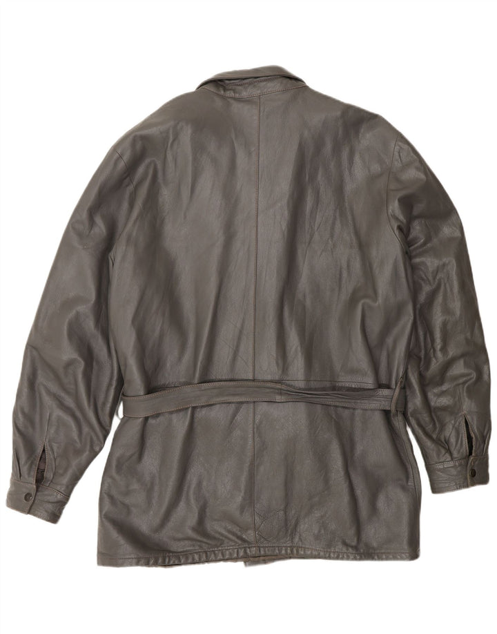 Vintage Ανδρικό Δερμάτινο Μπουφάν IT 50 Large Grey