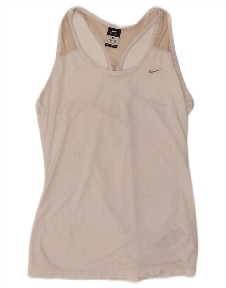 Γυναικείο φανελάκι Nike Dri Fit UK 14 Large Off White Πολυεστέρας