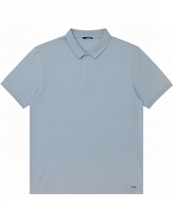 Ανδρικό πουκάμισο πόλο Massimo Dutti XL Μπλε βαμβακερό