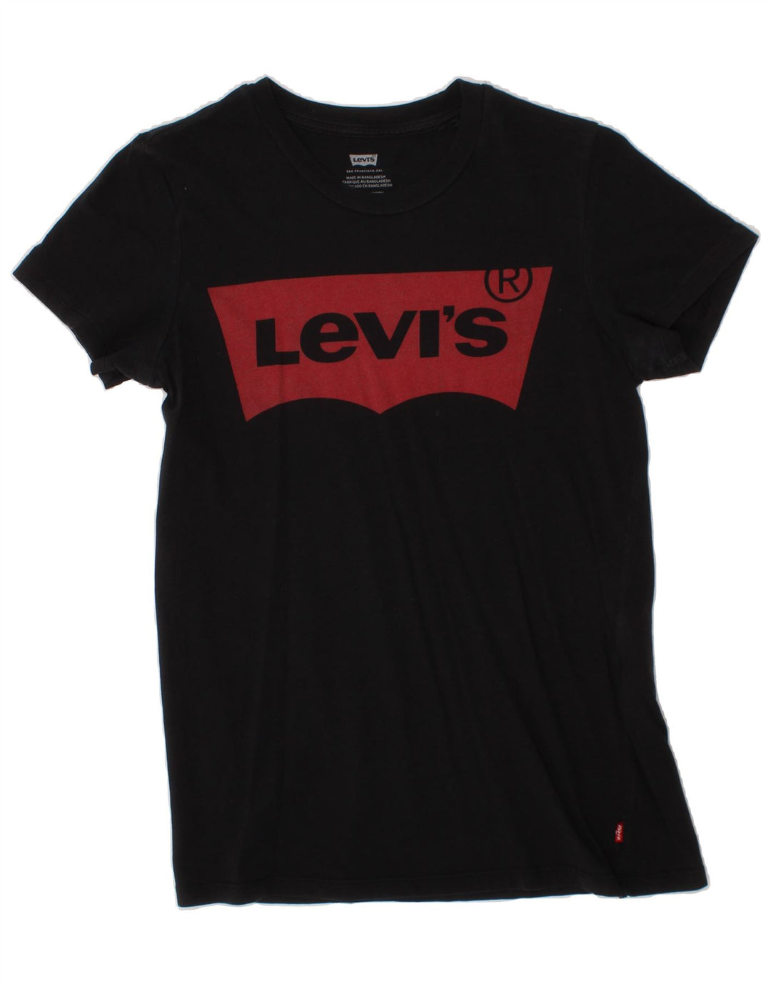 LEVI'S Womens Graphic T-Shirt Top UK 2 2XS Black Vintage Levi's and Second-Hand Levi's from Messina Hembry 