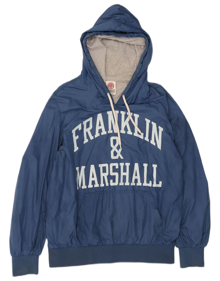 FRANKLIN MARSHALL Ανδρικό γραφικό μπλουζάκι με φούτερ με μεσαίο μπλε νάιλον