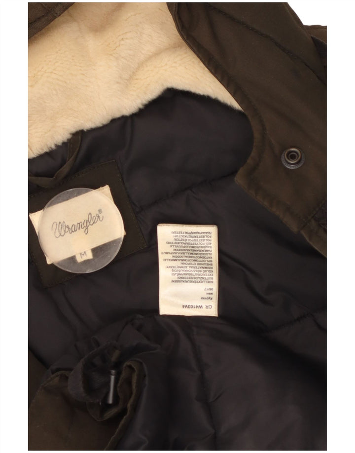 WRANGLER Γυναικείο μπουφάν Parka με κουκούλα UK 14 Medium Khaki Cotton