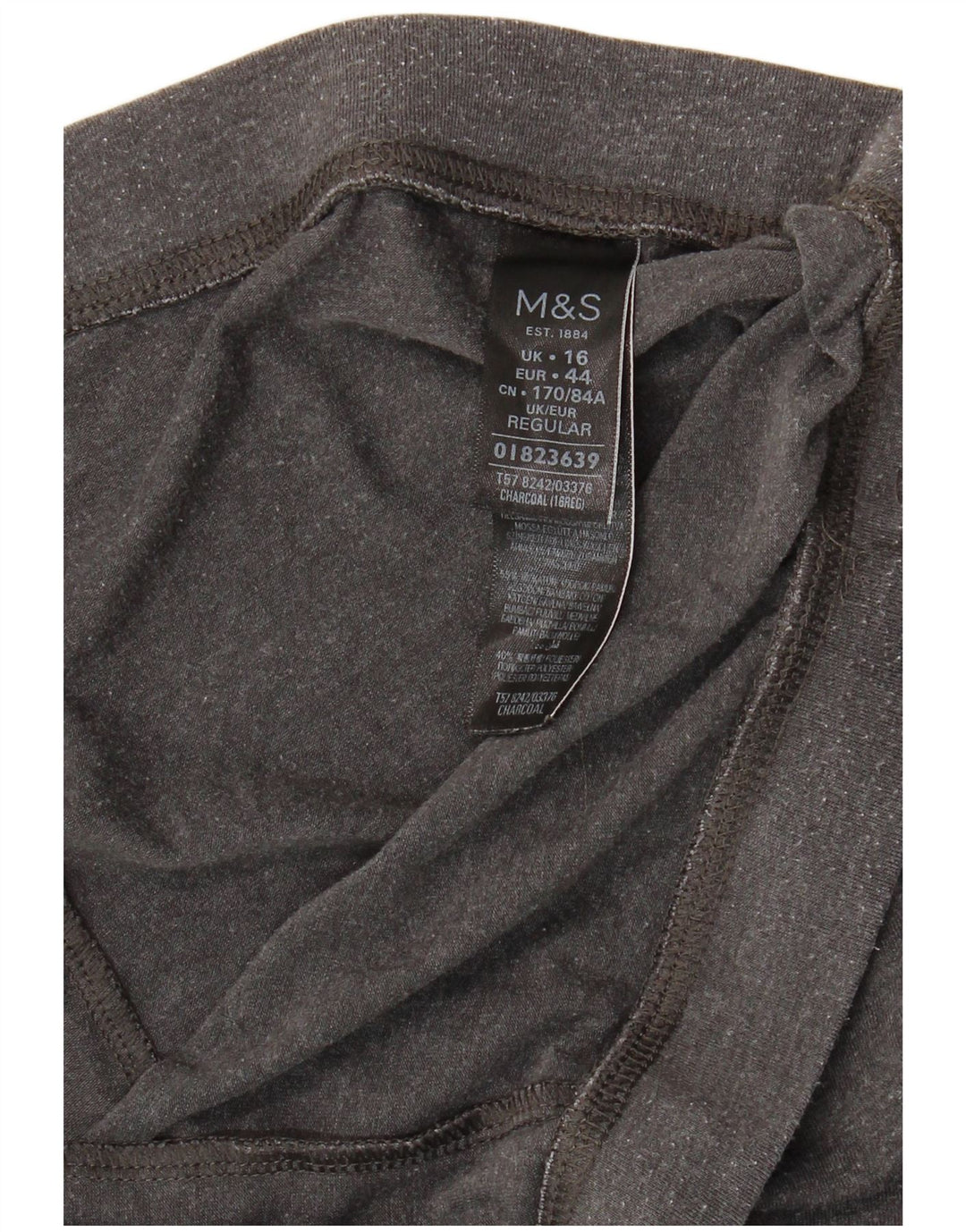 Γυναικεία κολάν Marks & Spencer Crop UK 16 Large Grey Cotton