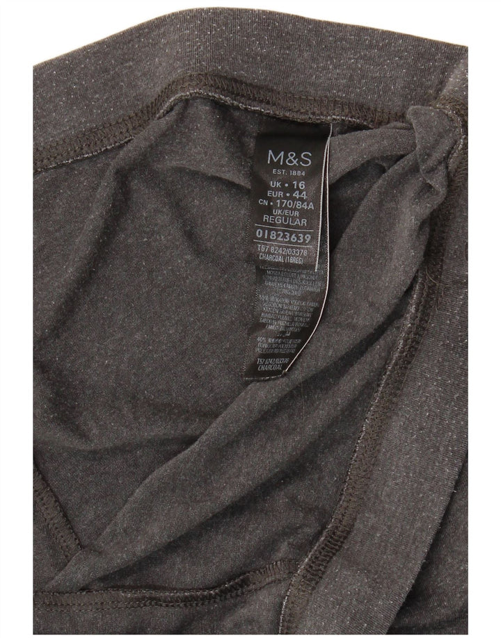 Γυναικεία κολάν Marks & Spencer Crop UK 16 Large Grey Cotton