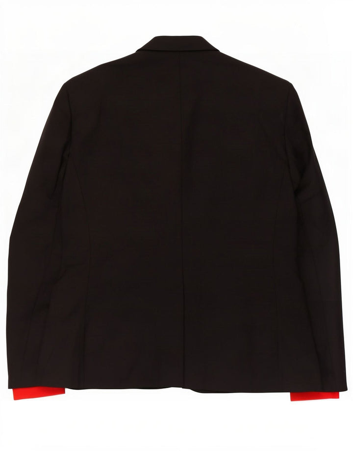 Zara Ανδρικό τζάκετ 2 κουμπιών Blazer IT 50 μεγάλο μαύρο πολυεστέρα