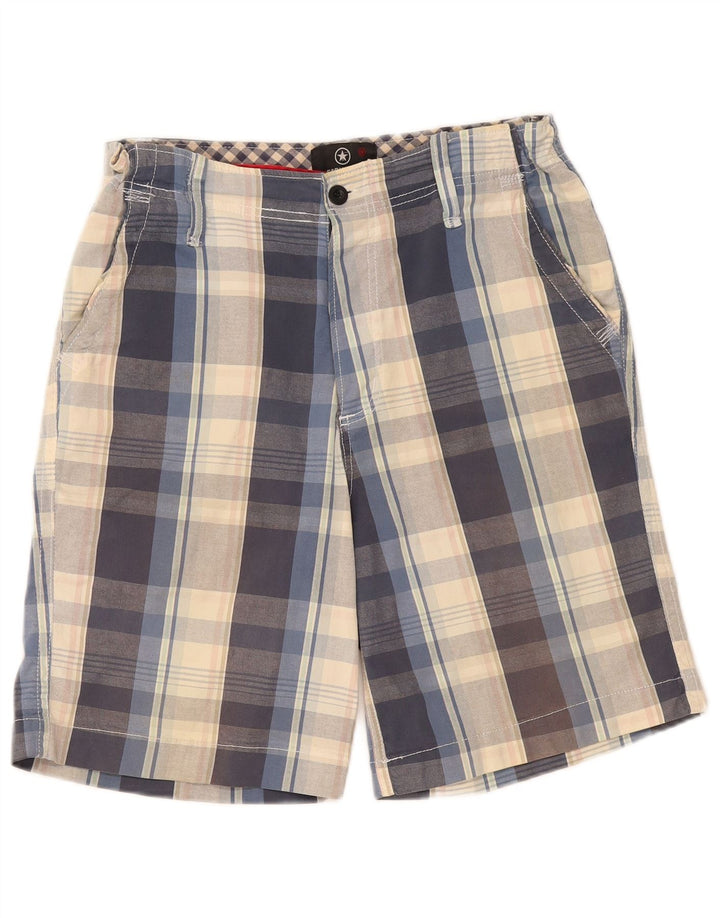 Ανδρικό σορτς chino Converse μεσαίο W32 Navy Blue Check Βαμβακερό