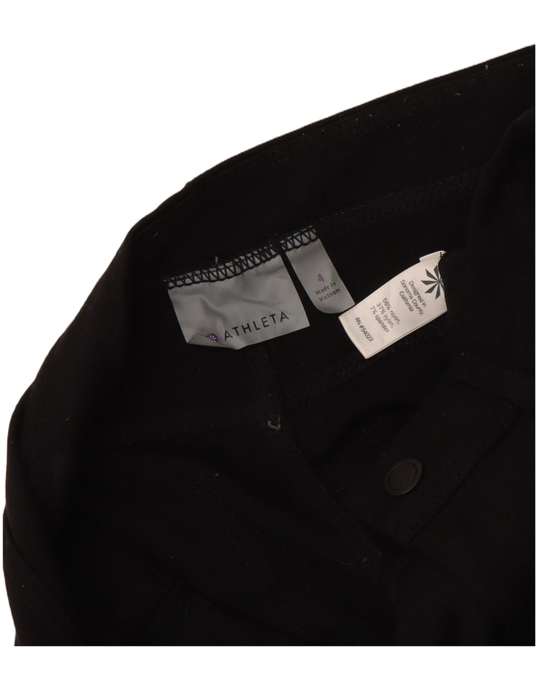 Athleta Γυναικείο Slim Casual Παντελόνι US 4 Small W27 L29 Black Rayon