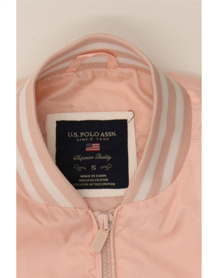 Γυναικείο μπουφάν US POLO ASSN UK 10 Small Pink Polyester