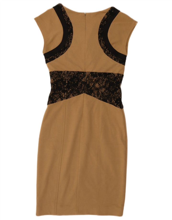 Γυναικείο φόρεμα με θήκη Oasis UK 8 Small Brown Colourblock Polyester