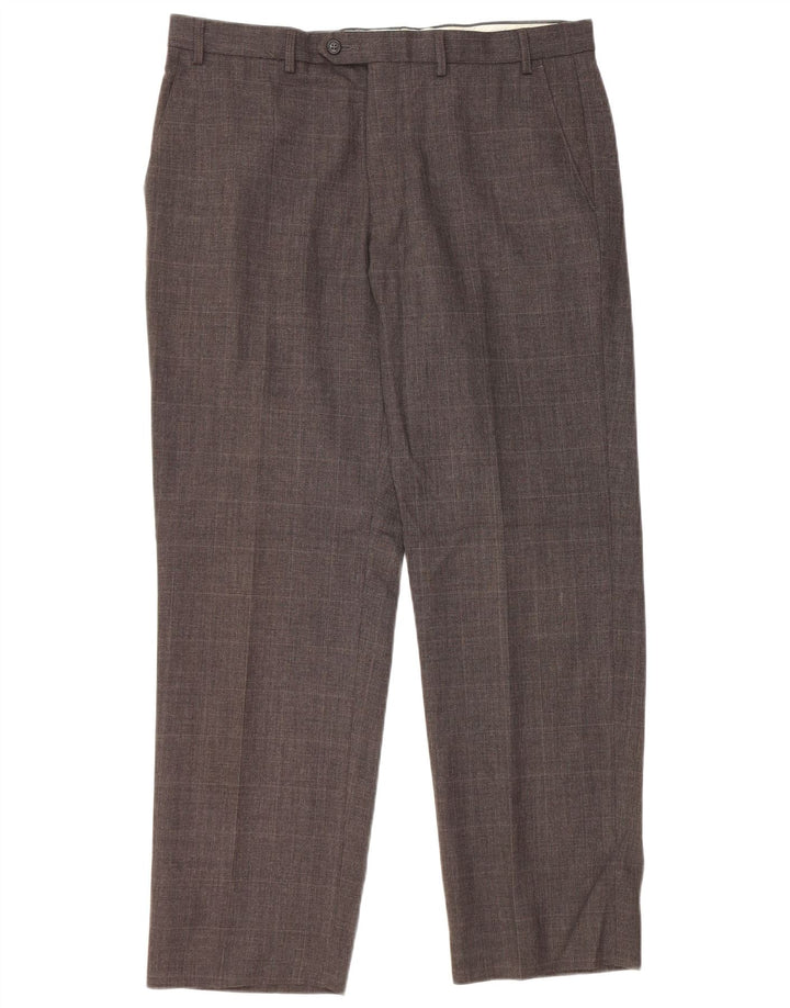 Ανδρικό παντελόνι με φόρμα Marks & Spencer W36 L31 Grey Polyester