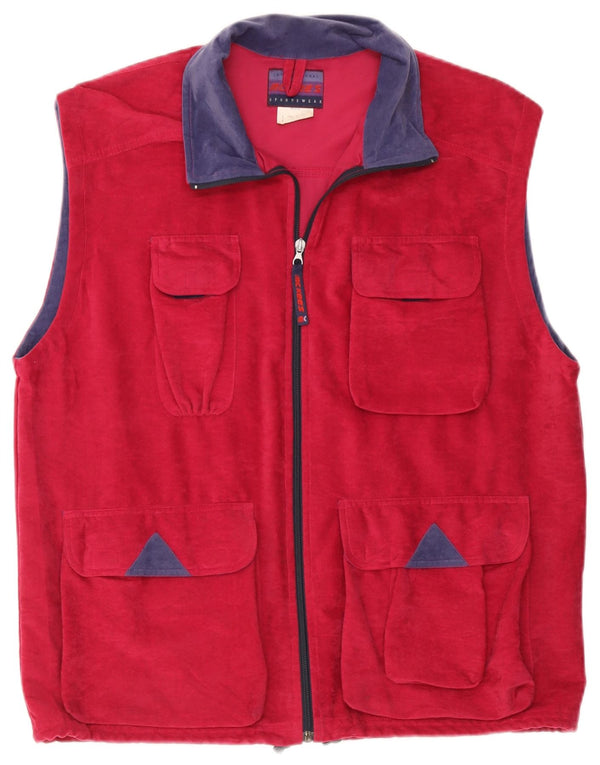 Ανδρική βελούδινη αθλητική φόρμα MC Kee's Top Jacket Large Pink Colourblock
