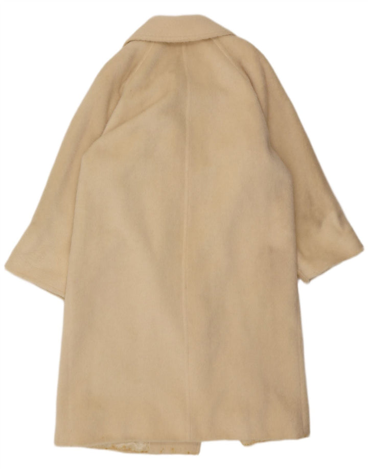 Max Mara Γυναικείο παλτό με διπλό στήθος UK 10 Small Off White Classic