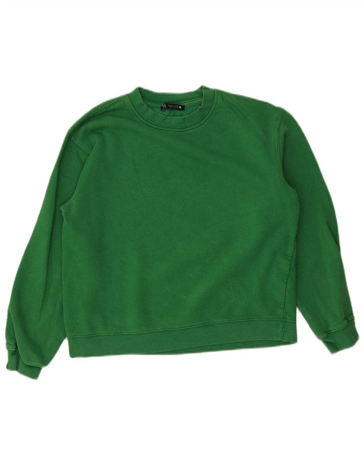 Zara Γυναικεία Φούτερ Jumper UK 10 Small Green