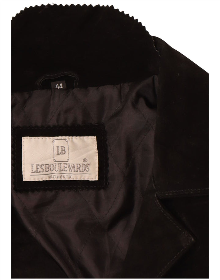 Les Boulevards Γυναικείο Suede Jacket EU 44 XL Μαύρο Δερμάτινο