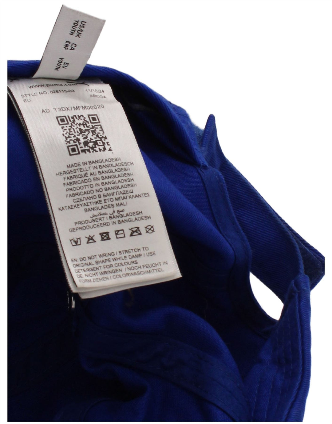 Γραφικό καπέλο μπέιζμπολ Puma Boys One Size Μπλε βαμβακερό