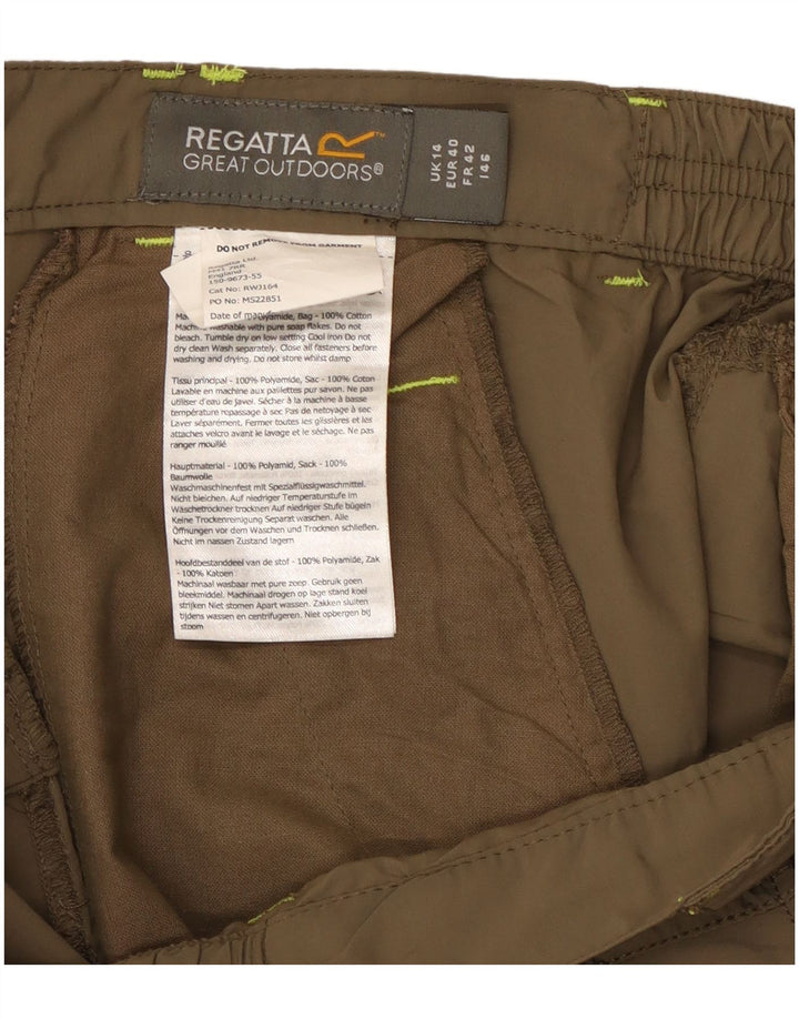 Regatta γυναικείο παντελόνι Capri UK 14 Large W32 L19 Khaki Polyester