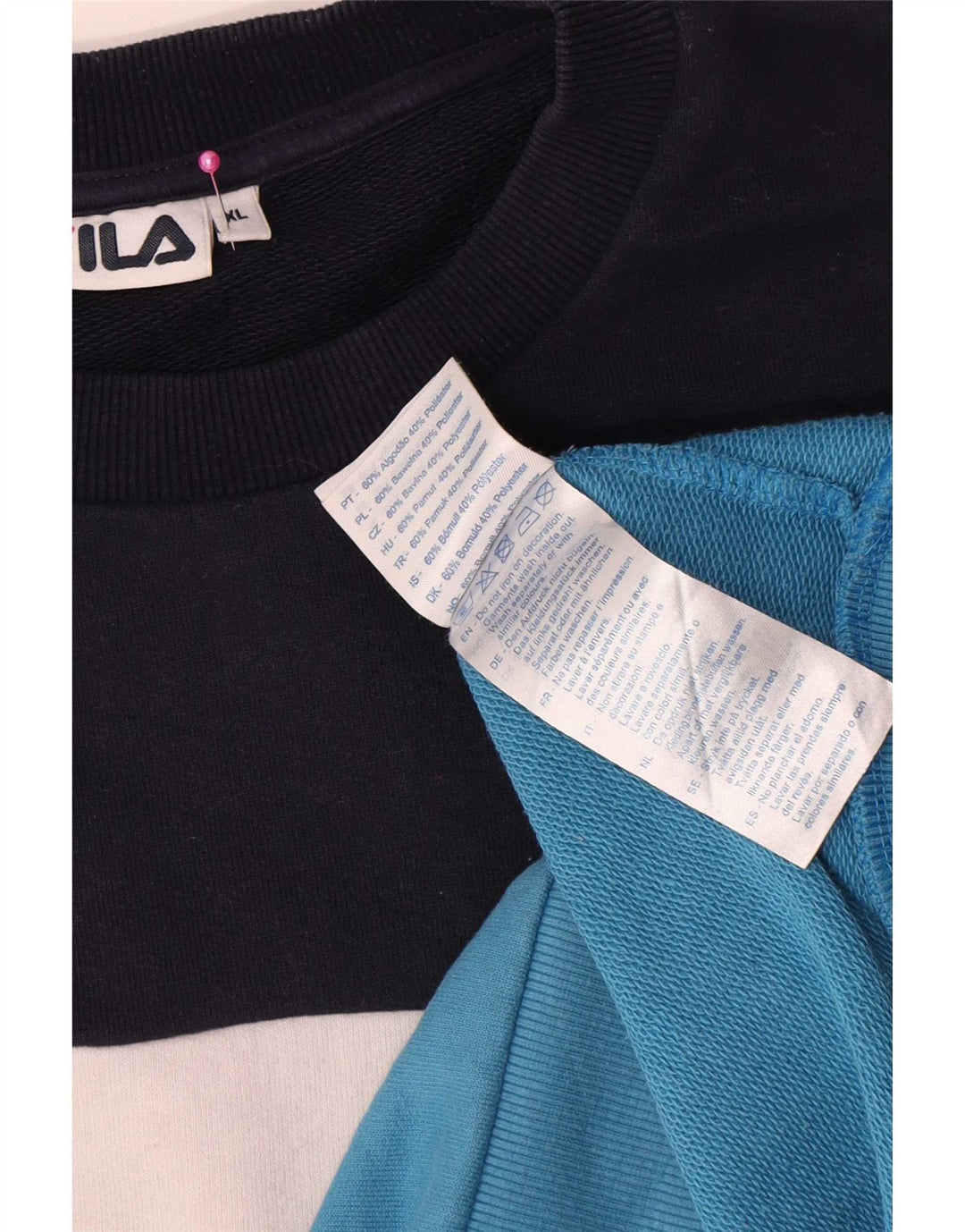 Ανδρικό γραφικό φούτερ Fila Jumper XL Πολύχρωμο Colourblock Βαμβακερό
