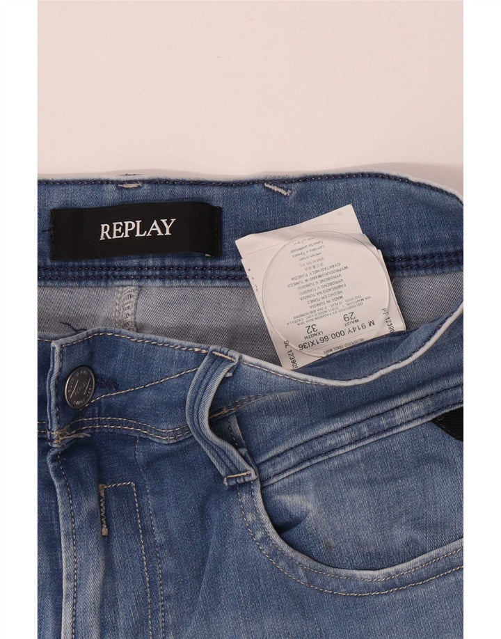 Replay Γυναικείο Slim Jeans W29 L32 Μπλε Βαμβακερό