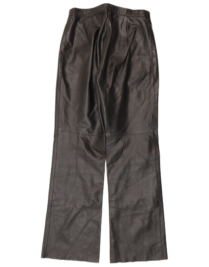 Vintage γυναικείο δερμάτινο παντελόνι IT 44 Medium W28 L30 μαύρο δέρμα