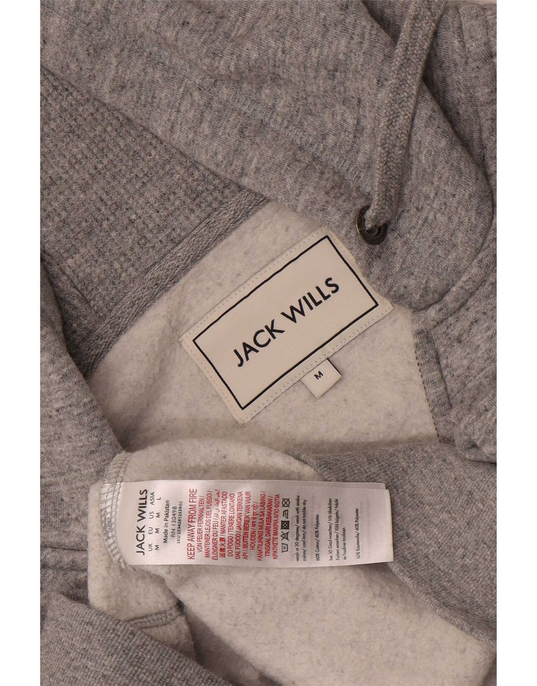 Ανδρικό πουλόβερ με κουκούλα με φερμουάρ Jack Wills Βαμβακερό μεσαίο γκρι
