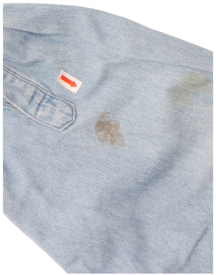 JOHN BANER Ανδρικό τζιν πουκάμισο 3XL μπλε βαμβακερό